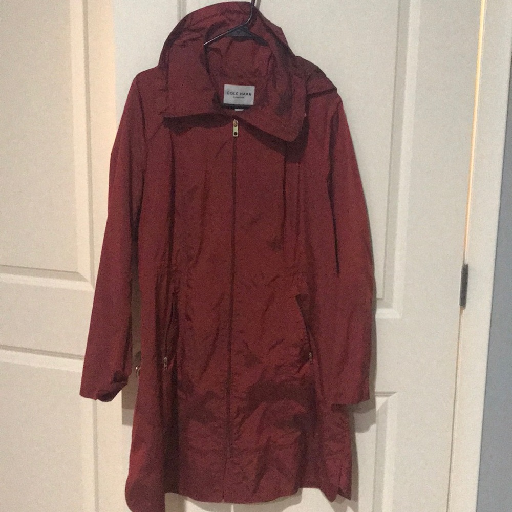 Cole Haan Red Raincoat
